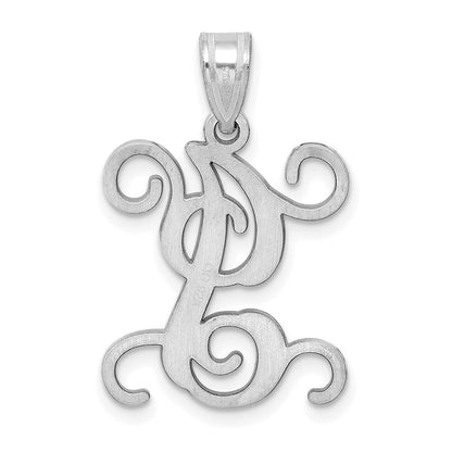 Sterlingsilber Rhodiniert Buchstabe I Initiale Anhänger