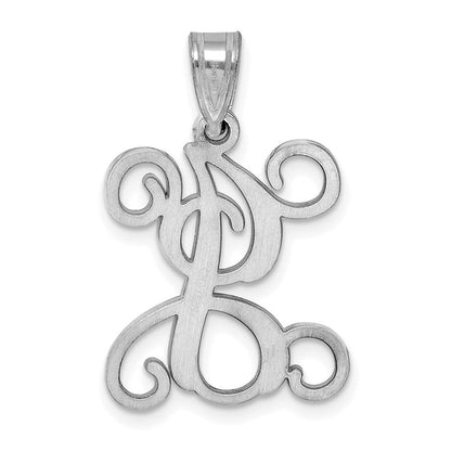 Sterlingsilber Rhodiniert Buchstabe J Initiale Anhänger