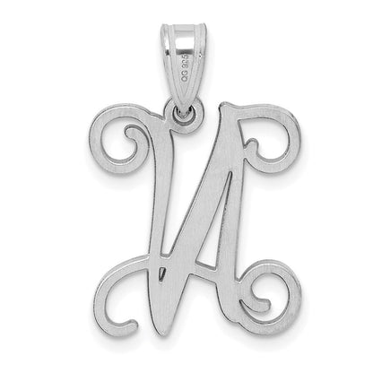 Sterlingsilber Rhodiniert Buchstabe N Initiale Anhänger