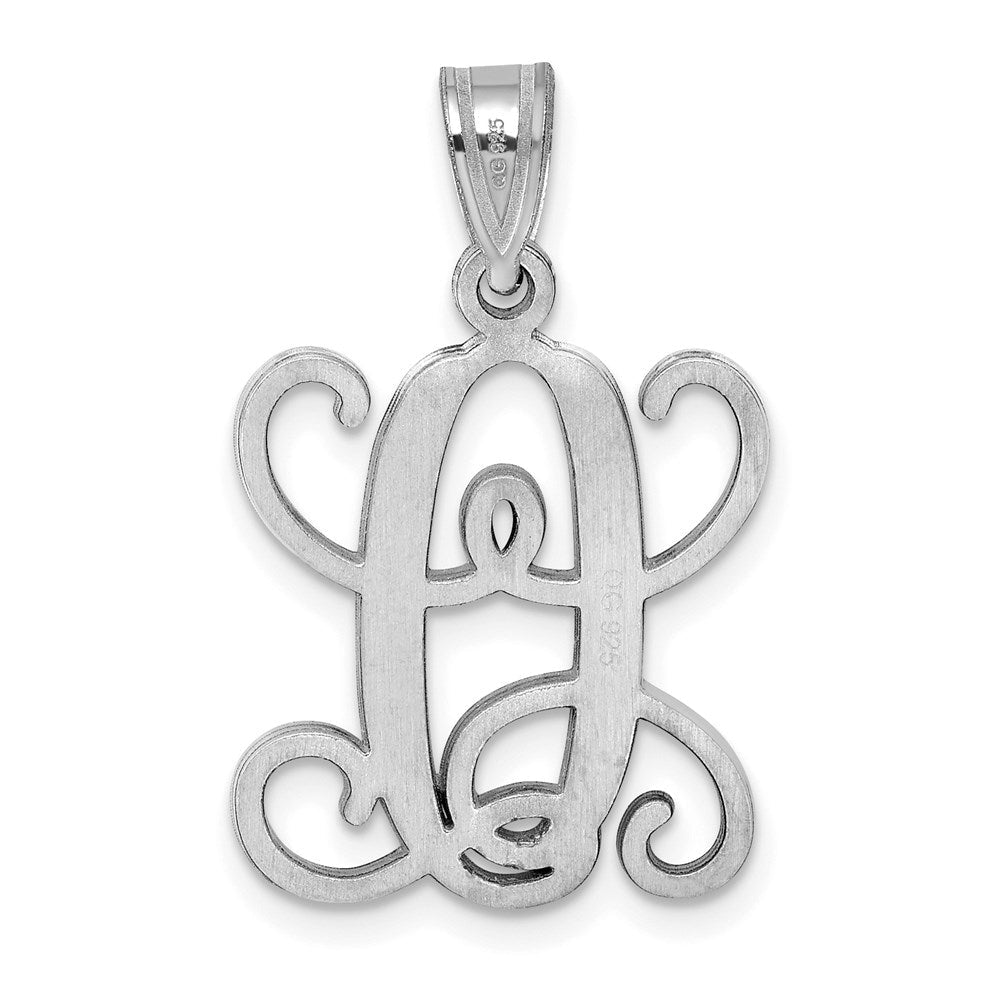 Sterlingsilber Rhodiniert Buchstabe O Initiale Anhänger