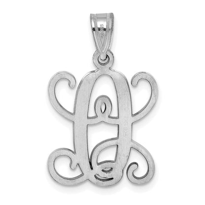 Sterlingsilber Rhodiniert Buchstabe O Initiale Anhänger