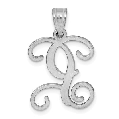 Sterlingsilber Rhodiniert Buchstabe P Initiale Anhänger