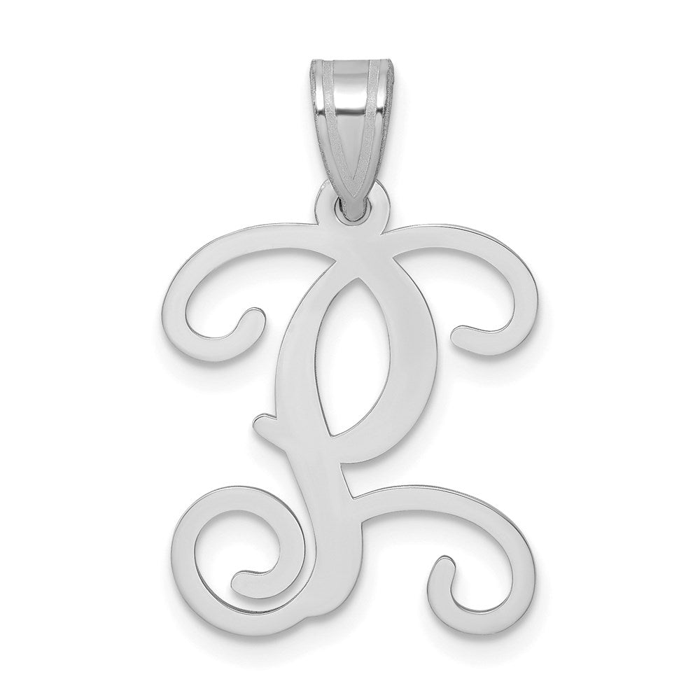 Sterlingsilber Rhodiniert Buchstabe P Initiale Anhänger