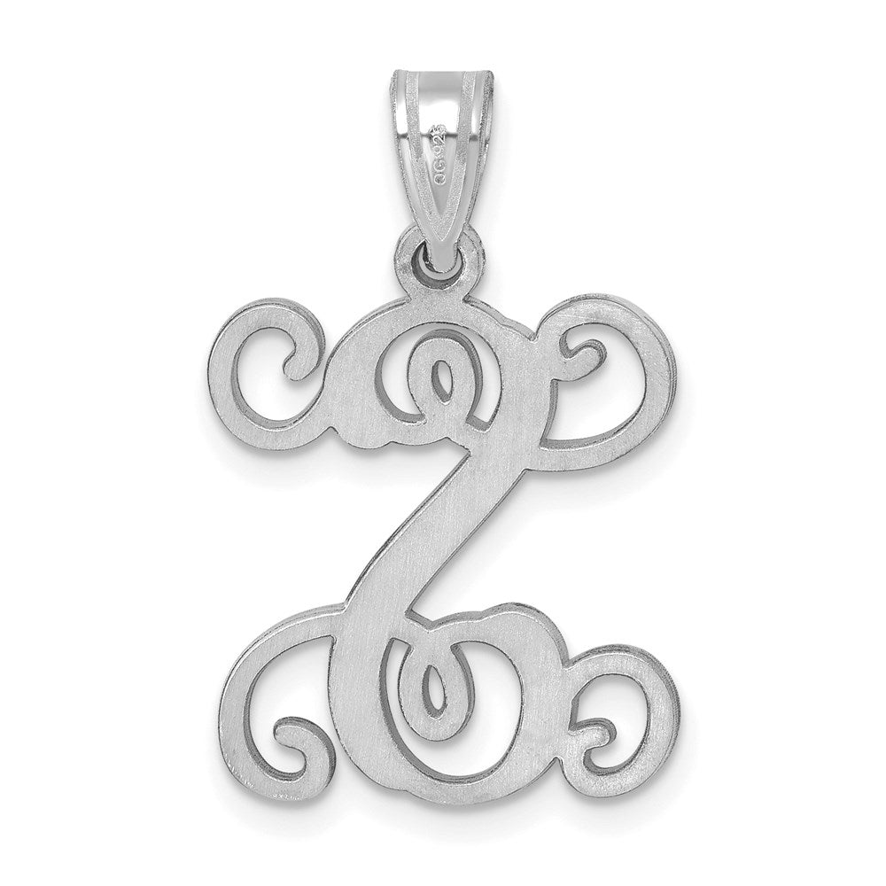 Sterlingsilber Rhodiniert Buchstabe S Initiale Anhänger