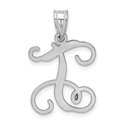 Sterlingsilber Rhodiniert Buchstabe T Initiale Anhänger