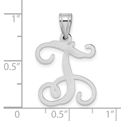 Sterlingsilber Rhodiniert Buchstabe T Initiale Anhänger