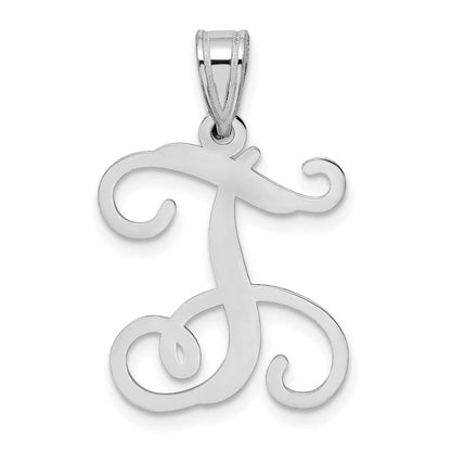 Sterlingsilber Rhodiniert Buchstabe T Initiale Anhänger