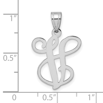 Sterlingsilber Rhodiniert Buchstabe V Initiale Anhänger