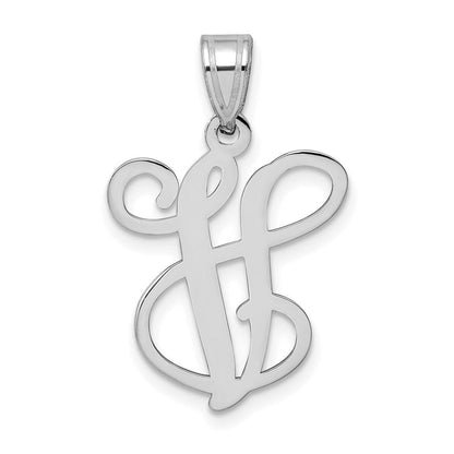 Sterlingsilber Rhodiniert Buchstabe V Initiale Anhänger