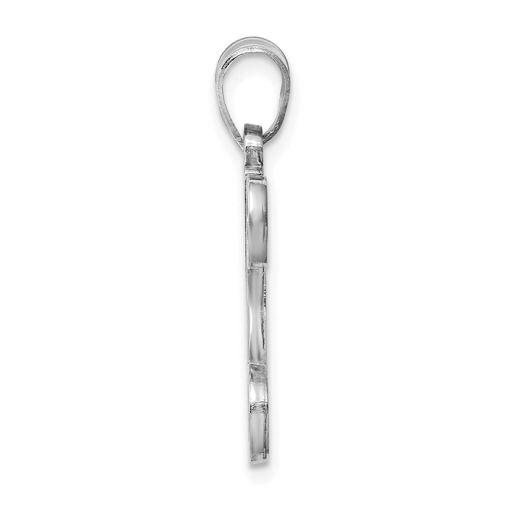 Sterlingsilber Rhodiniert Buchstabe W Initiale Anhänger
