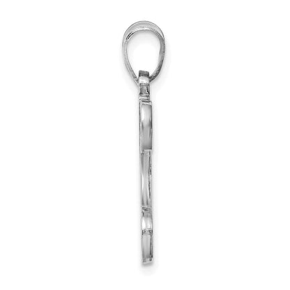 Sterlingsilber Rhodiniert Buchstabe W Initiale Anhänger