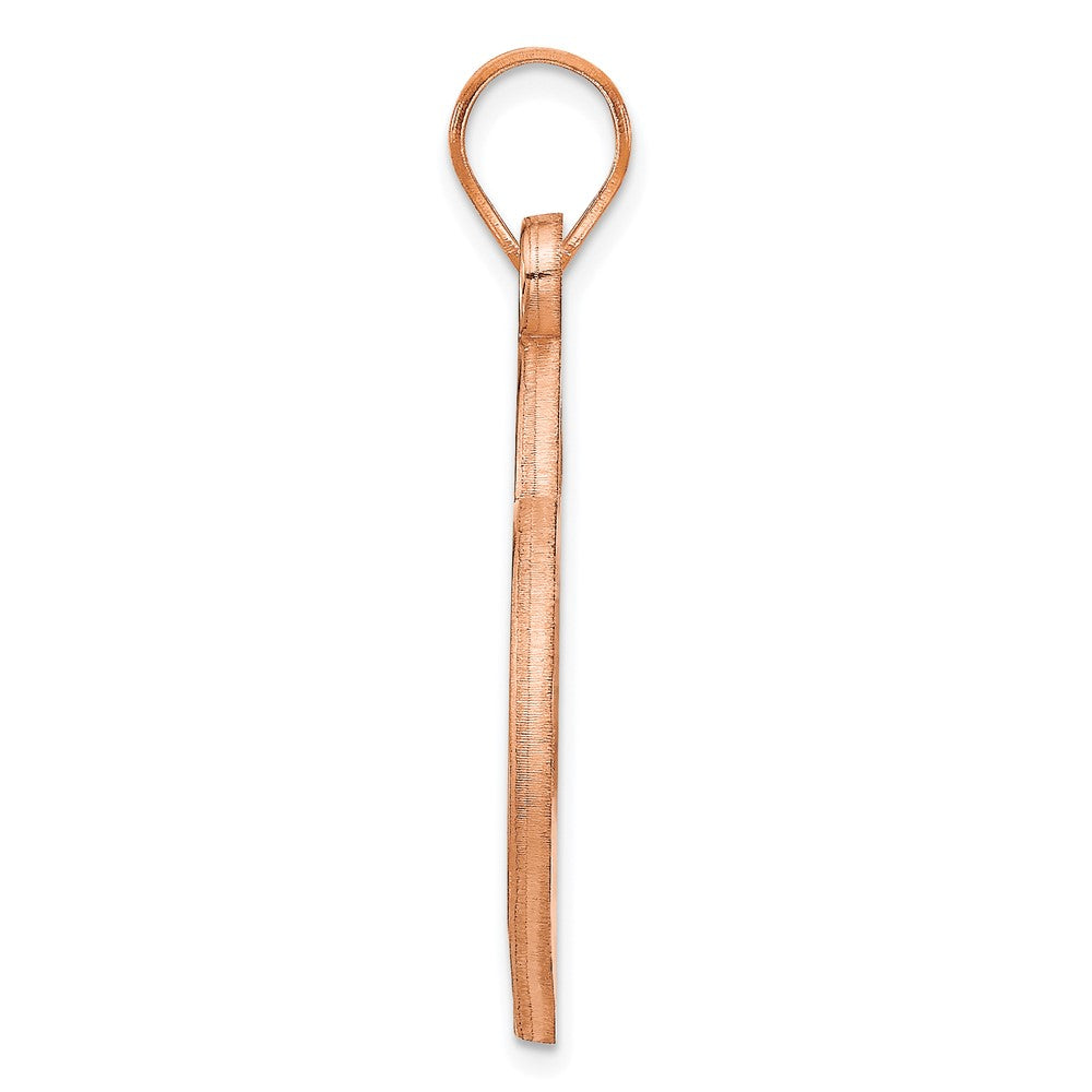 Roségoldbeschichtet Sterlingsilber /rose Geätzt Herz Anhänger