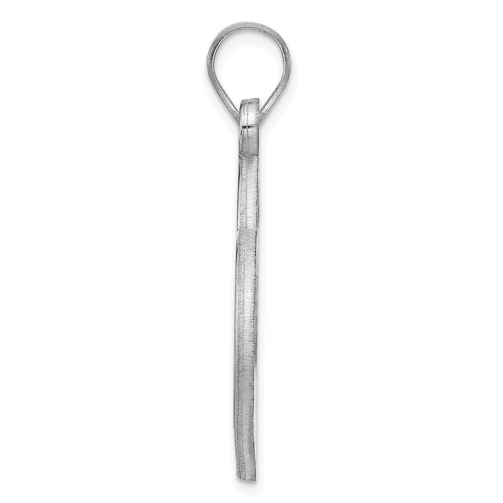 Sterlingsilber Silber/rhodiniert Geätzt Herz Anhänger