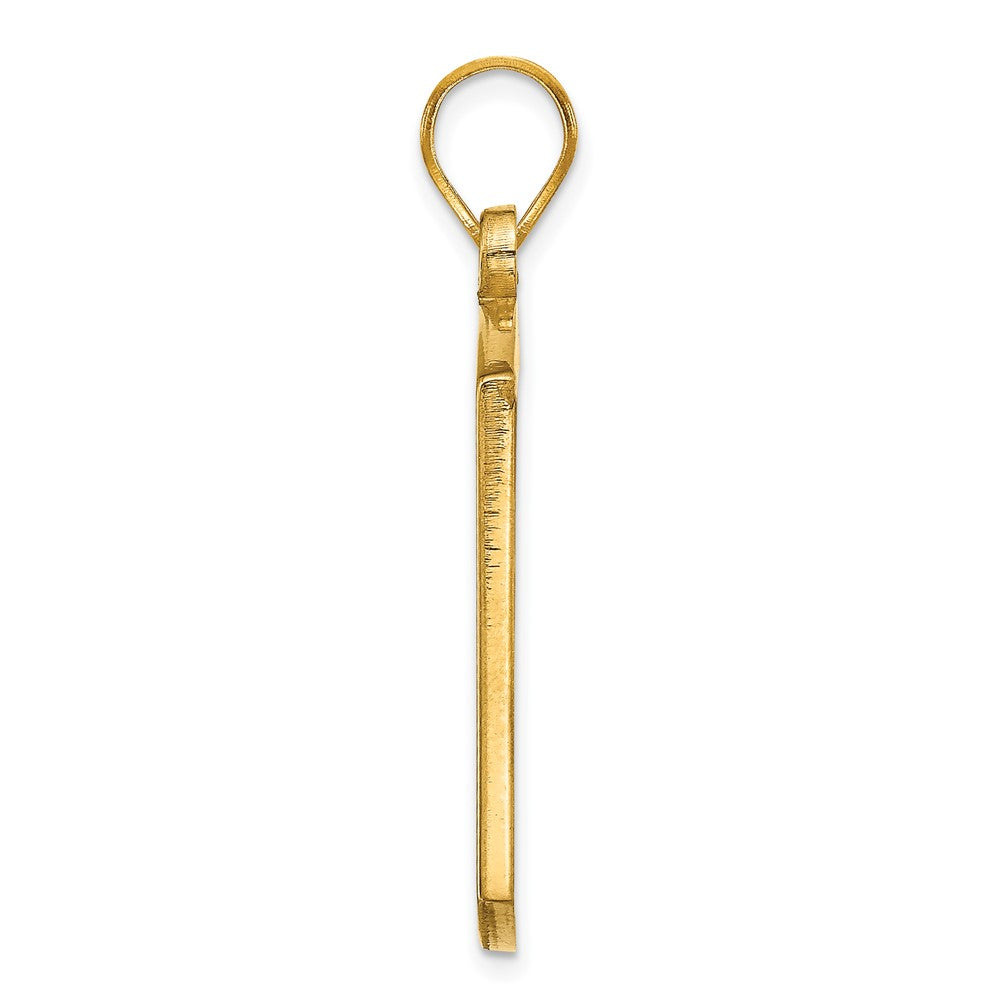 Vergoldet Sterlingsilber /gold Gebürstet Monogramm Anhänger