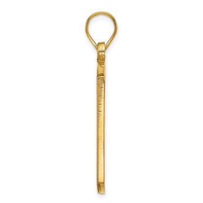 Vergoldet Sterlingsilber /gold Gebürstet Monogramm Anhänger