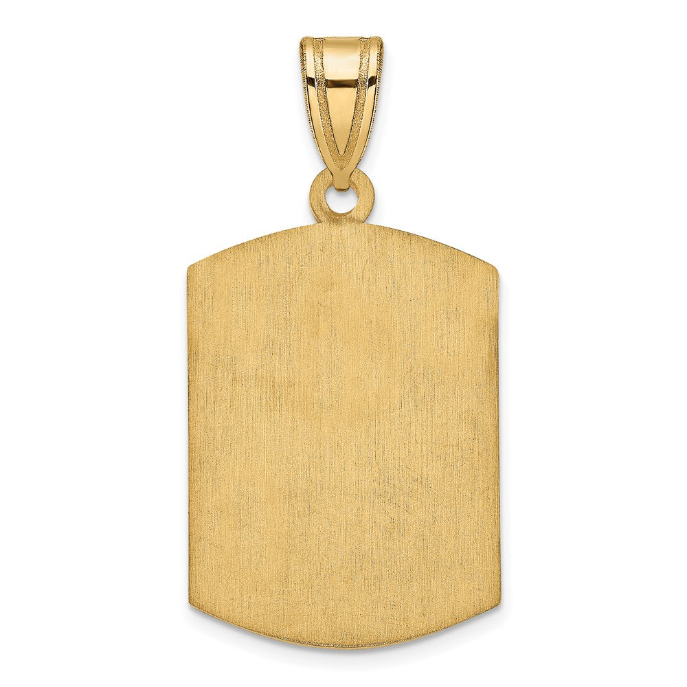 14K Gelbgold Gebürstet Monogramm Anhänger
