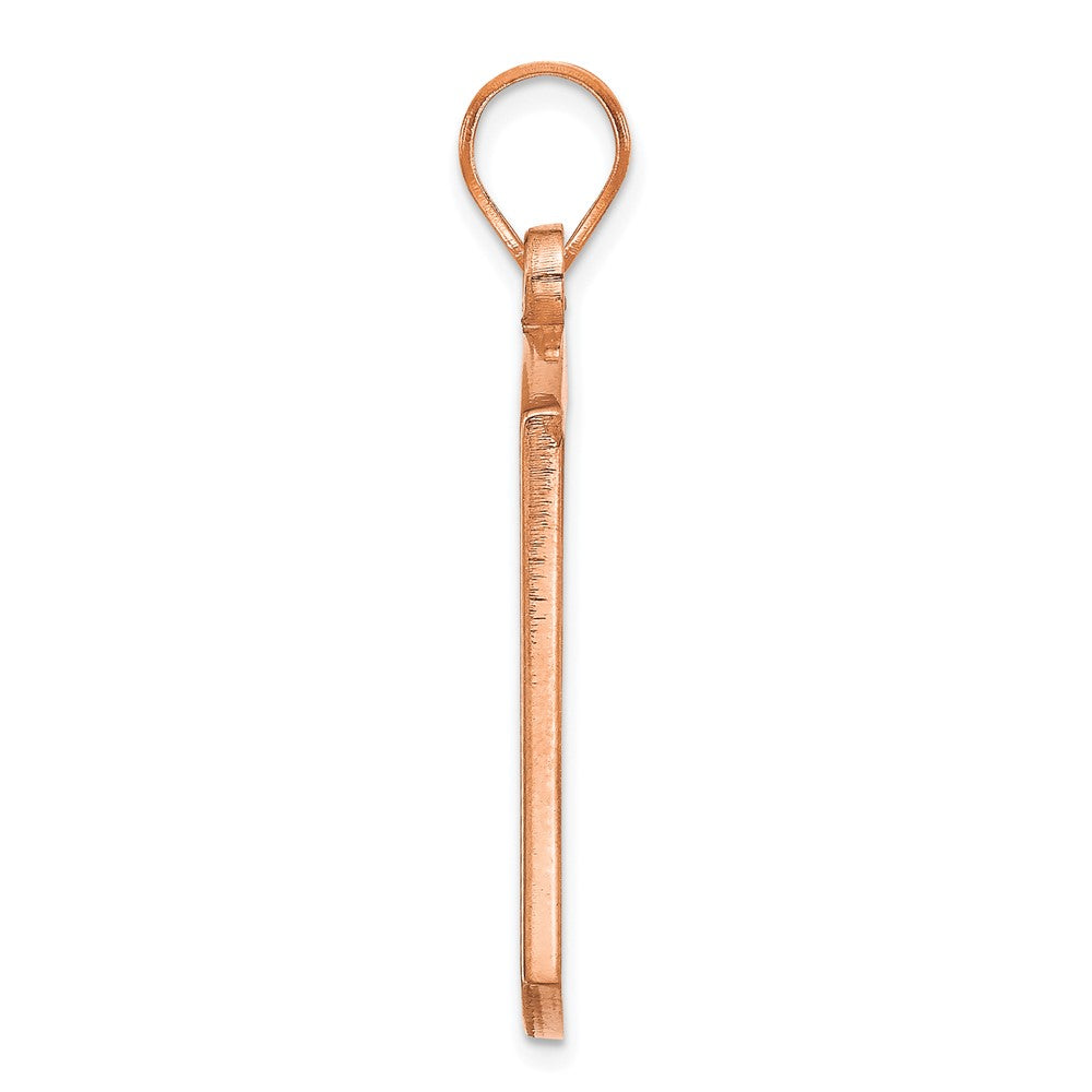 Roségoldbeschichtet Sterlingsilber /rose Gebürstet Monogramm Anhänger