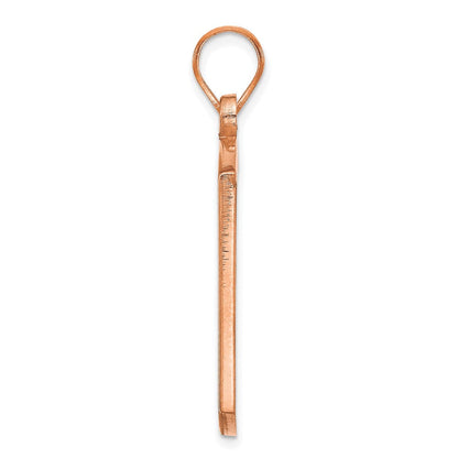 Roségoldbeschichtet Sterlingsilber /rose Gebürstet Monogramm Anhänger