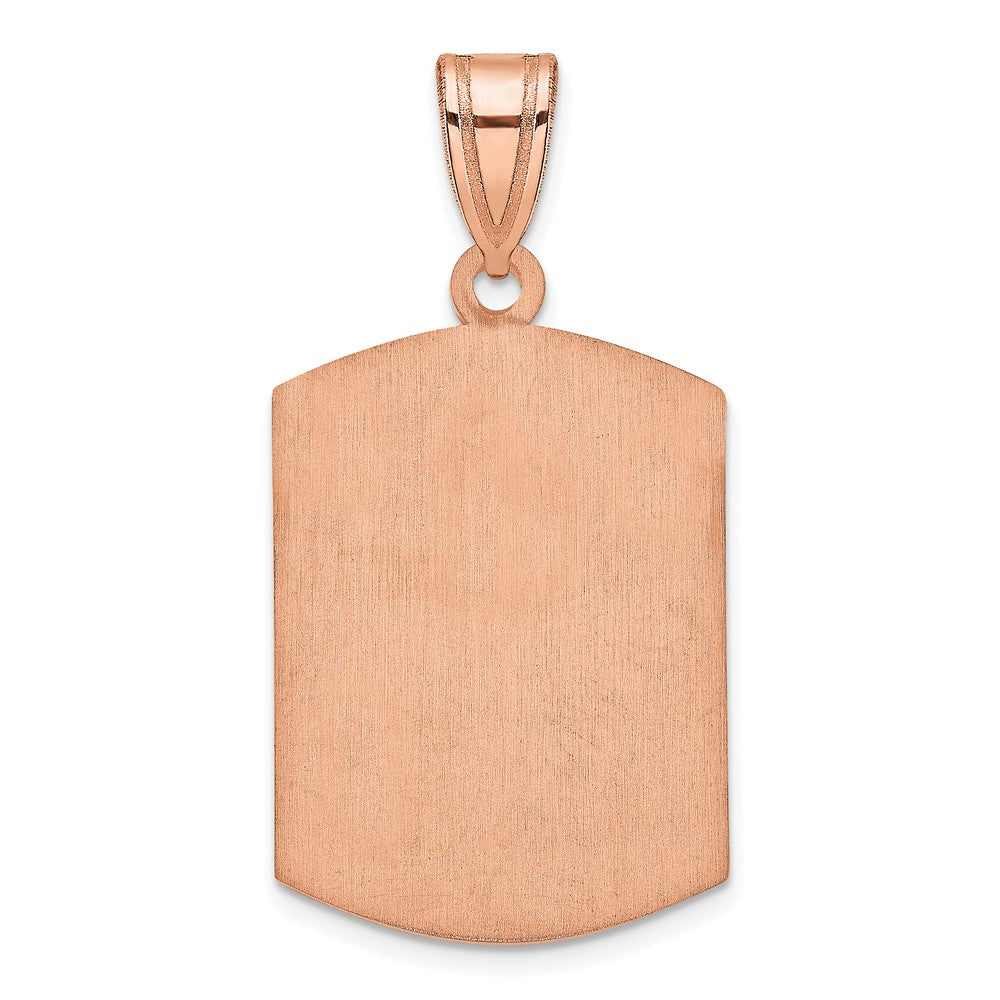 Roségoldbeschichtet Sterlingsilber /rose Gebürstet Monogramm Anhänger