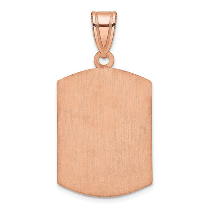 Roségoldbeschichtet Sterlingsilber /rose Gebürstet Monogramm Anhänger