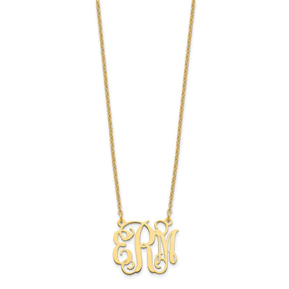 Vergoldet Sterlingsilber /gold Klein Monogramm Halskette