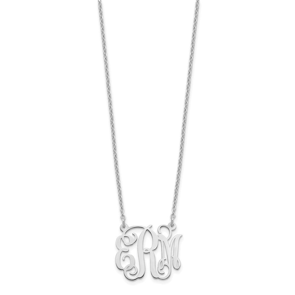 Sterlingsilber Silber/rhodiniert Klein Monogramm Halskette