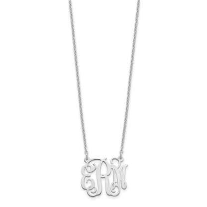 Sterlingsilber Silber/rhodiniert Klein Monogramm Halskette