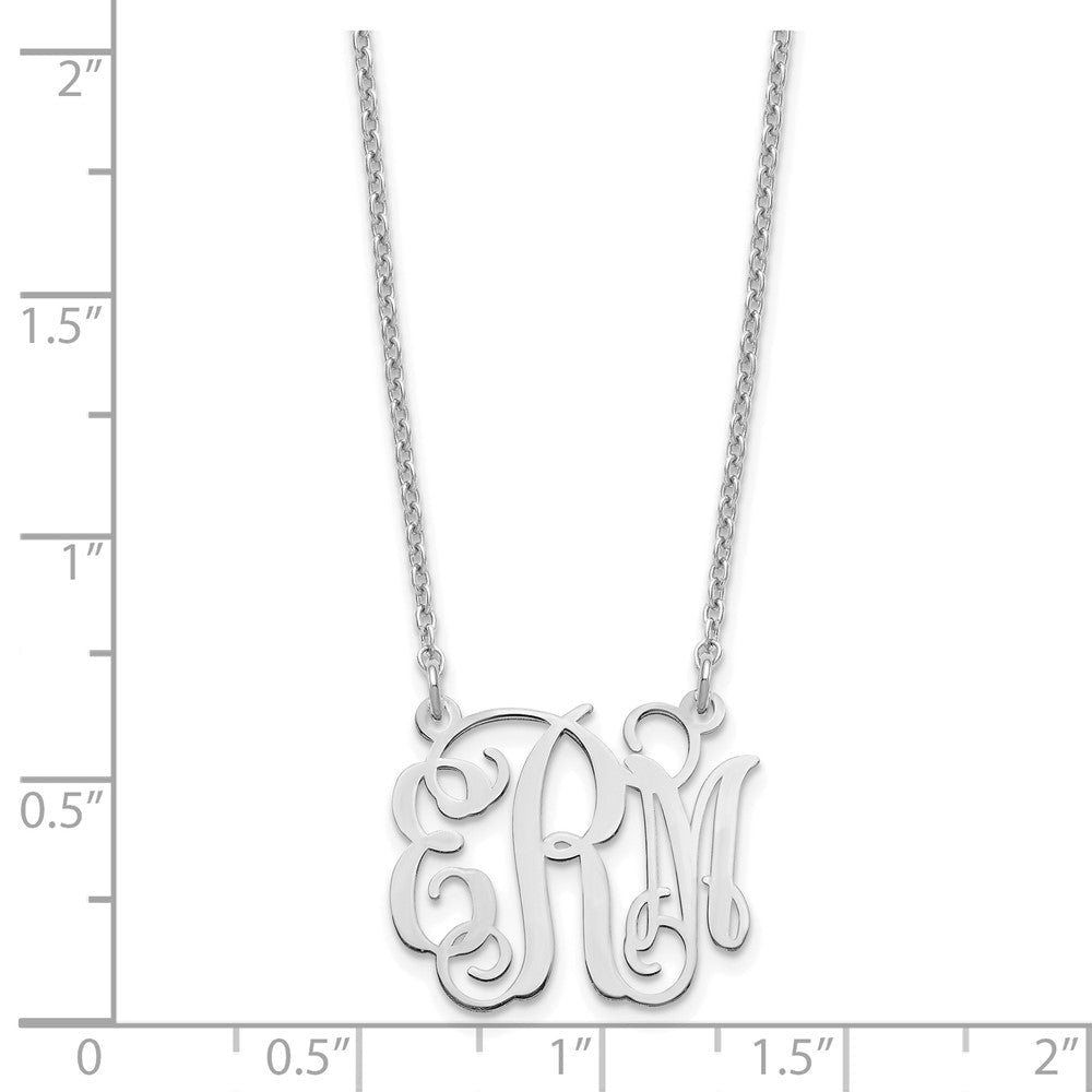 Sterlingsilber Silber/rhodiniert Klein Monogramm Halskette