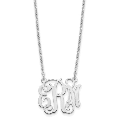Sterlingsilber Silber/rhodiniert Klein Monogramm Halskette
