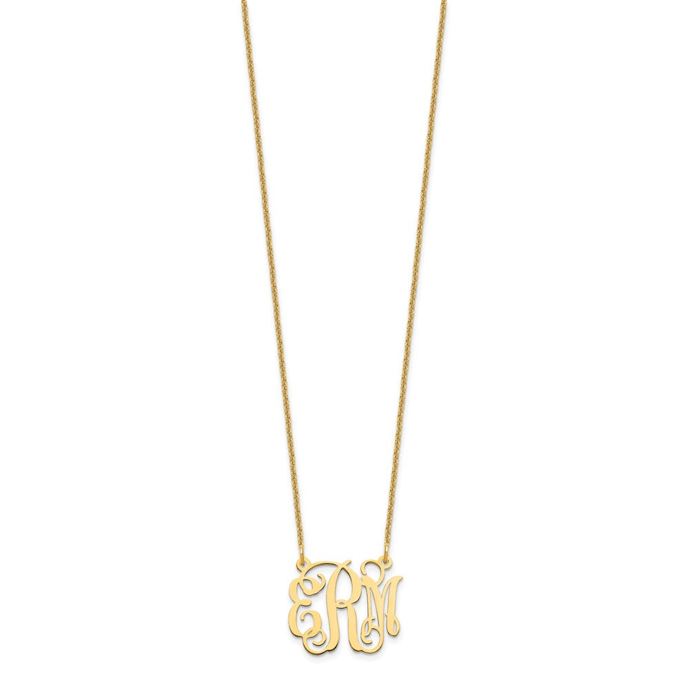 14K Gelbgold Klein Monogramm Halskette