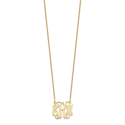 14K Gelbgold Klein Monogramm Halskette