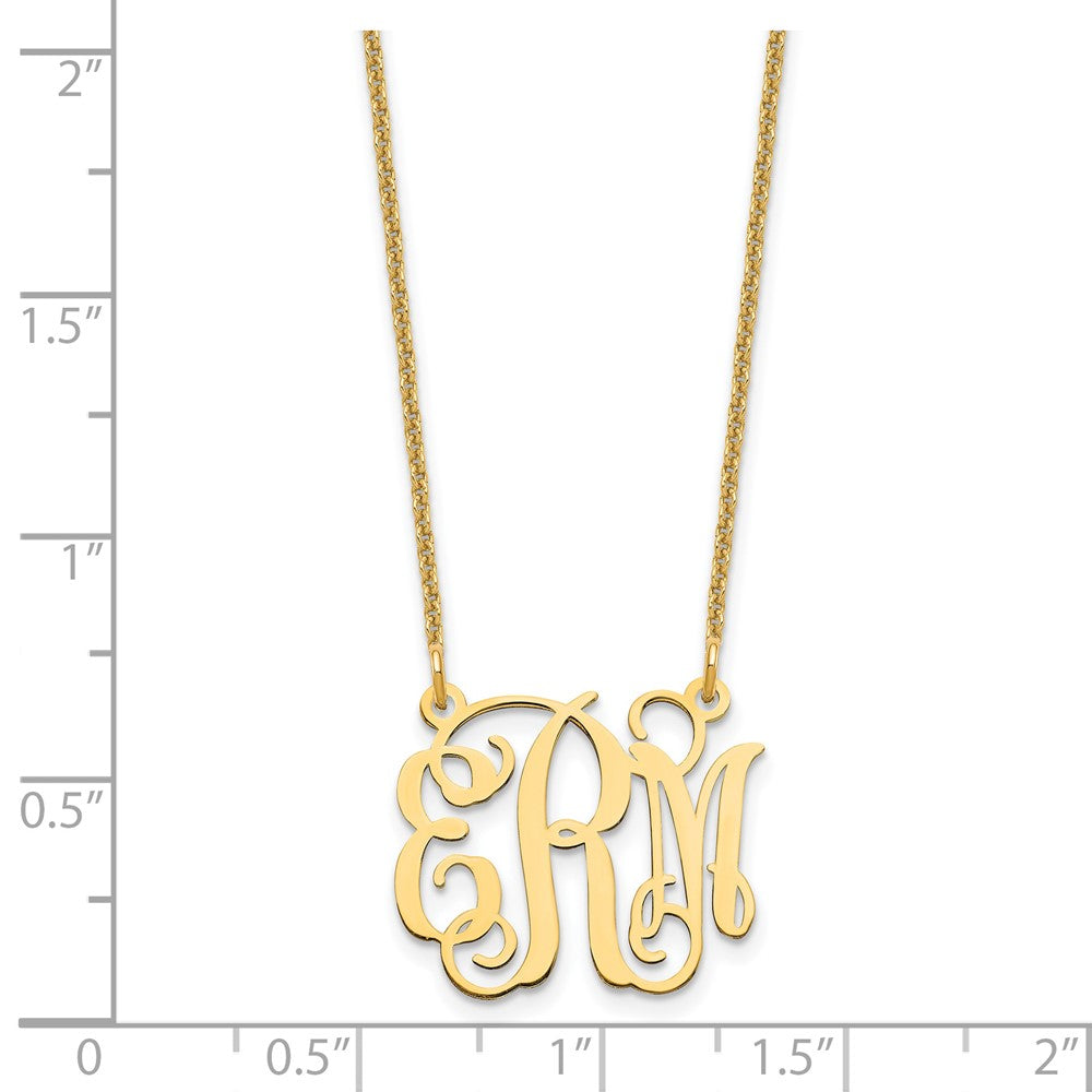 14K Gelbgold Klein Monogramm Halskette
