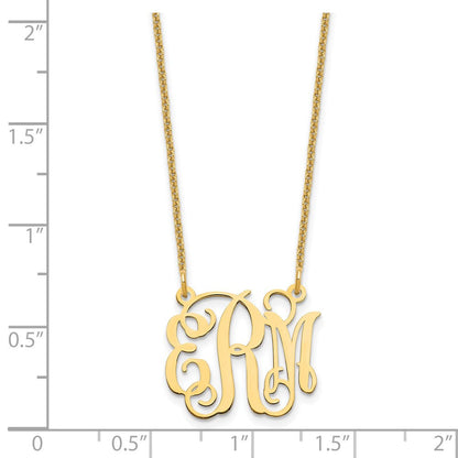 14K Gelbgold Klein Monogramm Halskette