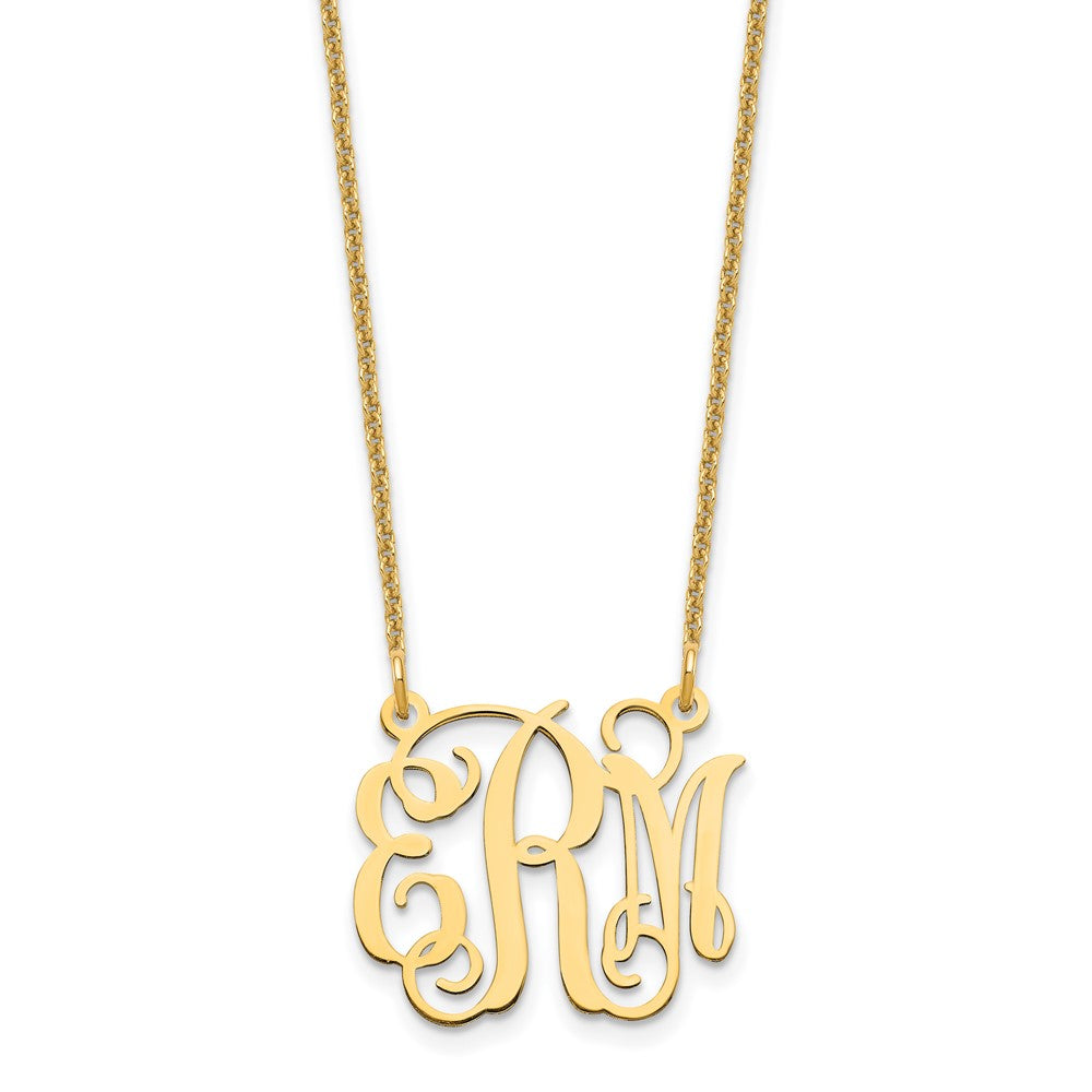 14K Gelbgold Klein Monogramm Halskette