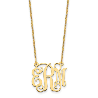 14K Gelbgold Klein Monogramm Halskette