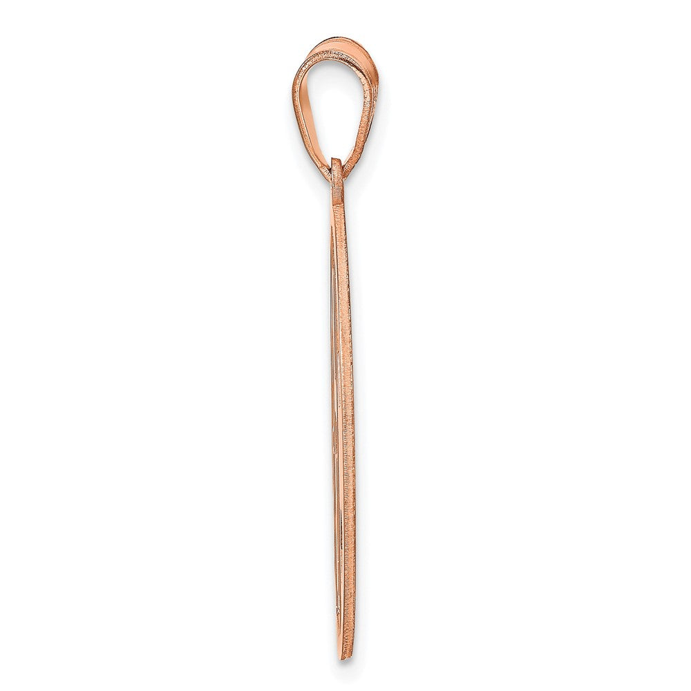 14K Roségold Rund Ausgeschnitten Monogramm Anhänger