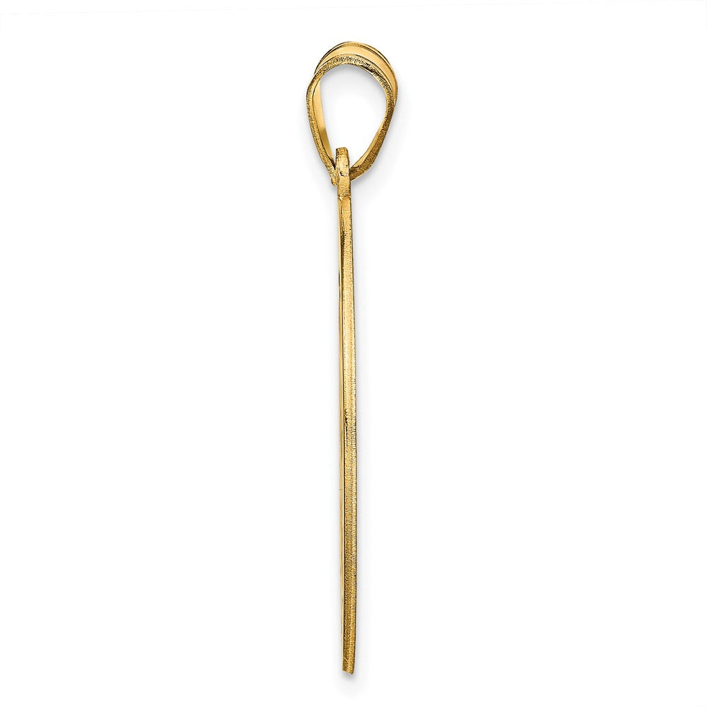 14K Gelbgold Rund Familie Monogramm Anhänger