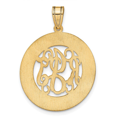 Vergoldet Sterlingsilber /gold Rund Familie Monogramm Anhänger