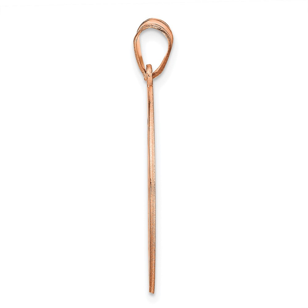 14K Roségold Rund Familie Monogramm Anhänger
