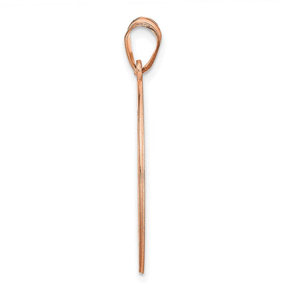 14K Roségold Rund Familie Monogramm Anhänger