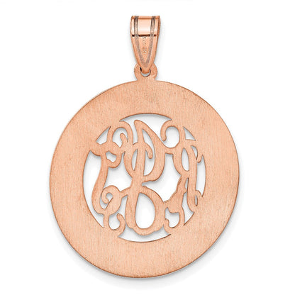 Roségoldbeschichtet Sterlingsilber /rose Rund Familie Monogramm Anhänger