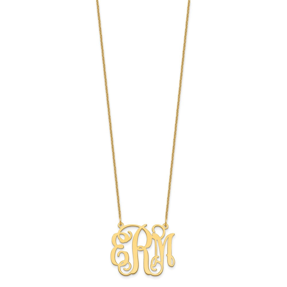 14K Gelbgold Mittel Monogramm Halskette