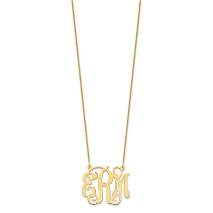 14K Gelbgold Mittel Monogramm Halskette