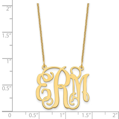 14K Gelbgold Mittel Monogramm Halskette
