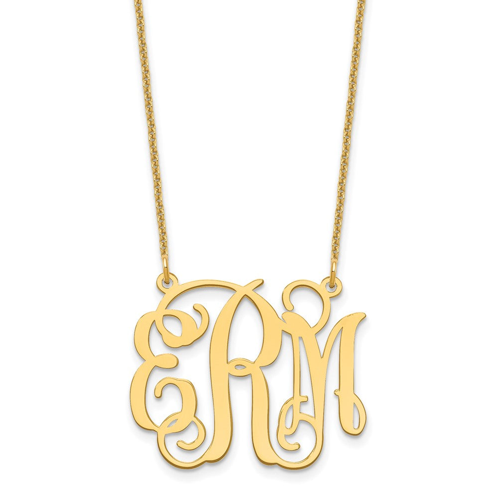 14K Gelbgold Mittel Monogramm Halskette