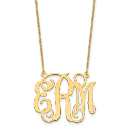 14K Gelbgold Mittel Monogramm Halskette