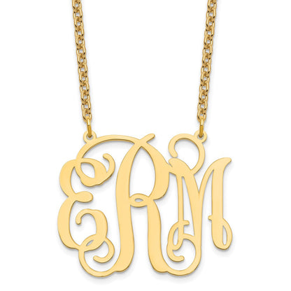 Vergoldet Sterlingsilber /gold Groß Monogramm Halskette