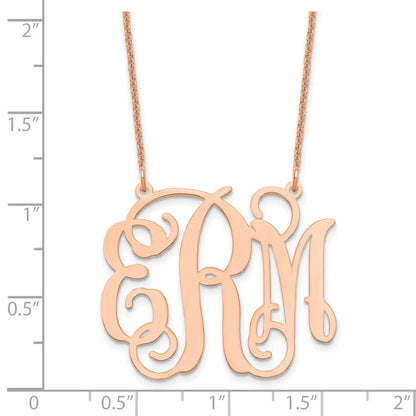 14K Roségold Groß Monogramm Halskette