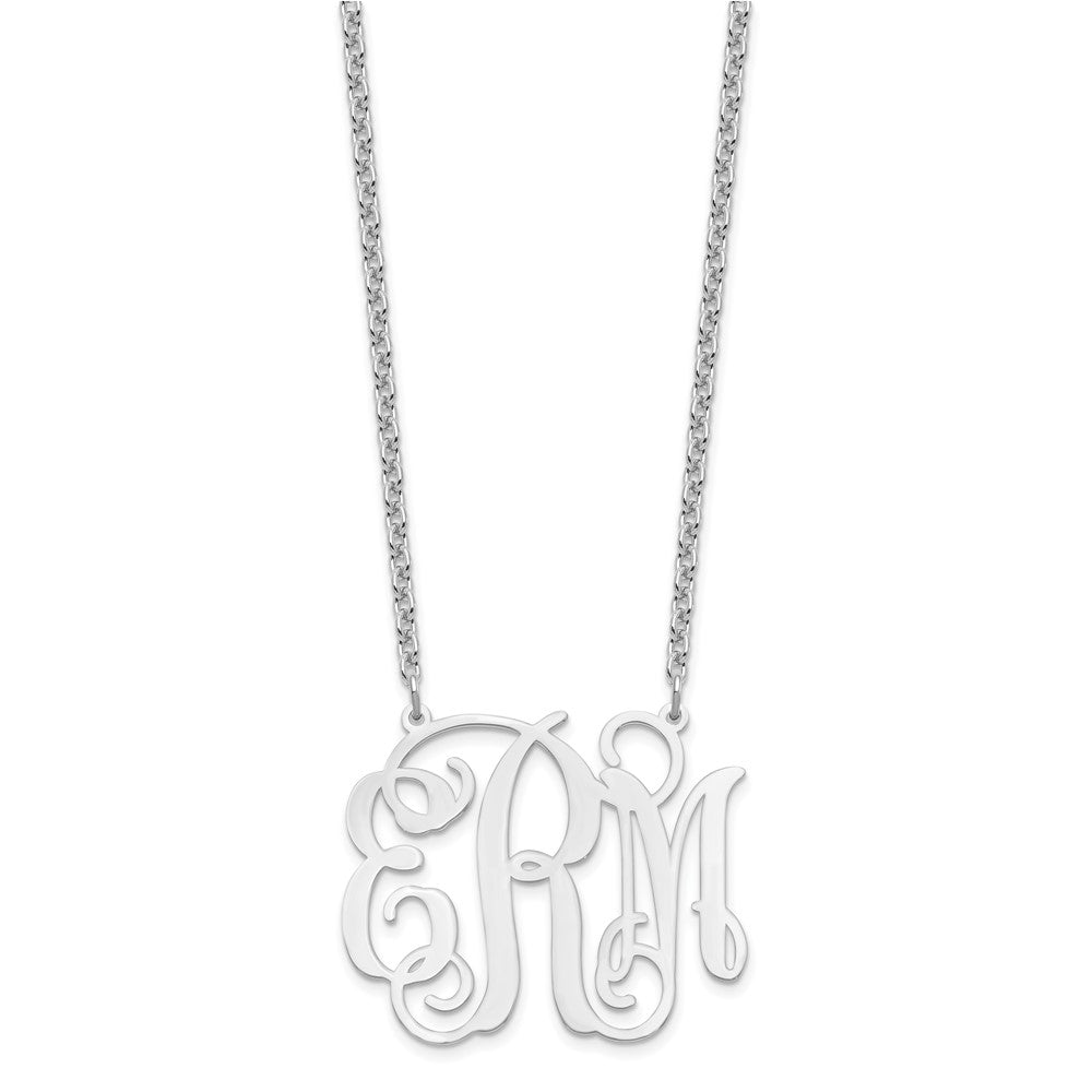 Sterlingsilber Silber/rhodiniert Groß Monogramm Halskette