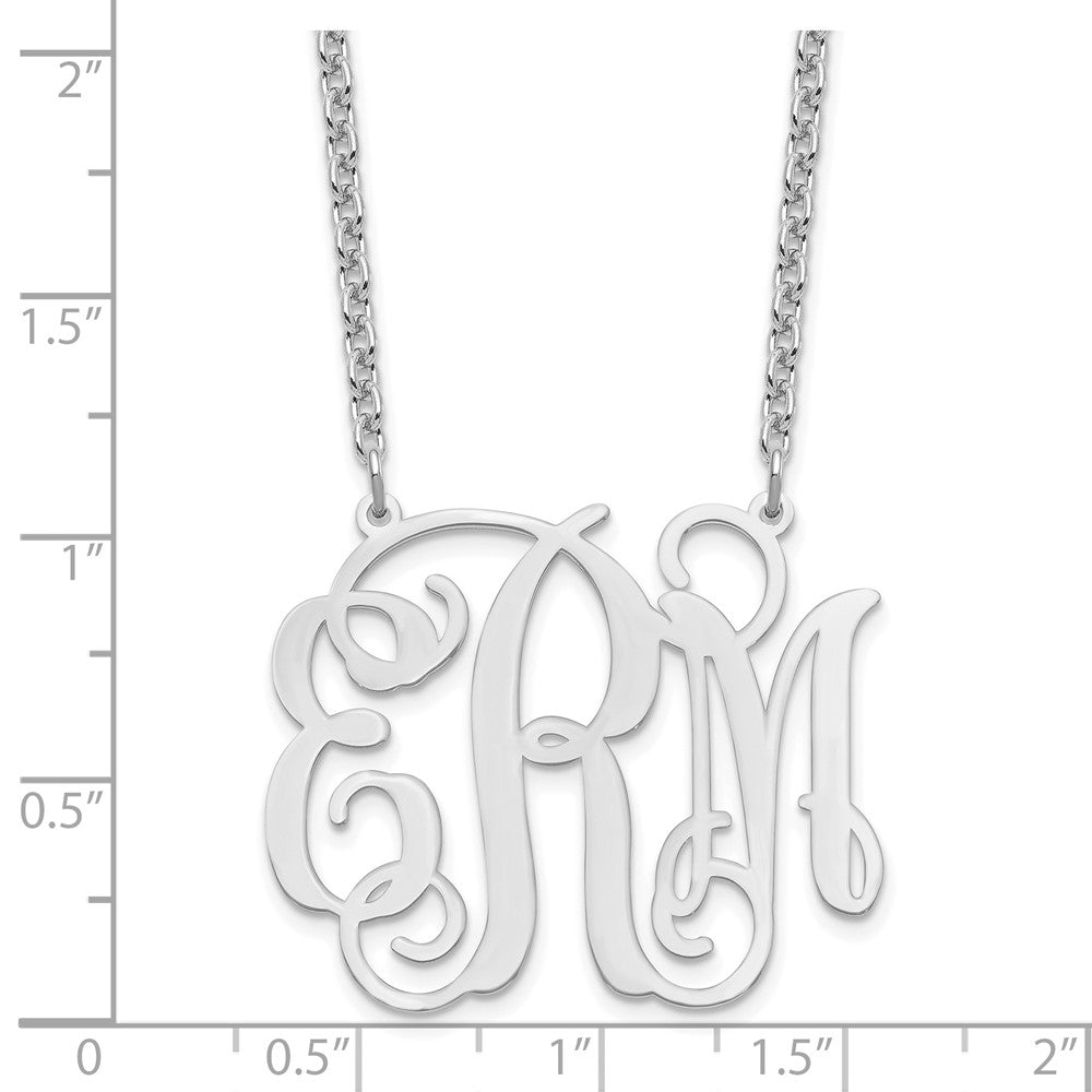 Sterlingsilber Silber/rhodiniert Groß Monogramm Halskette